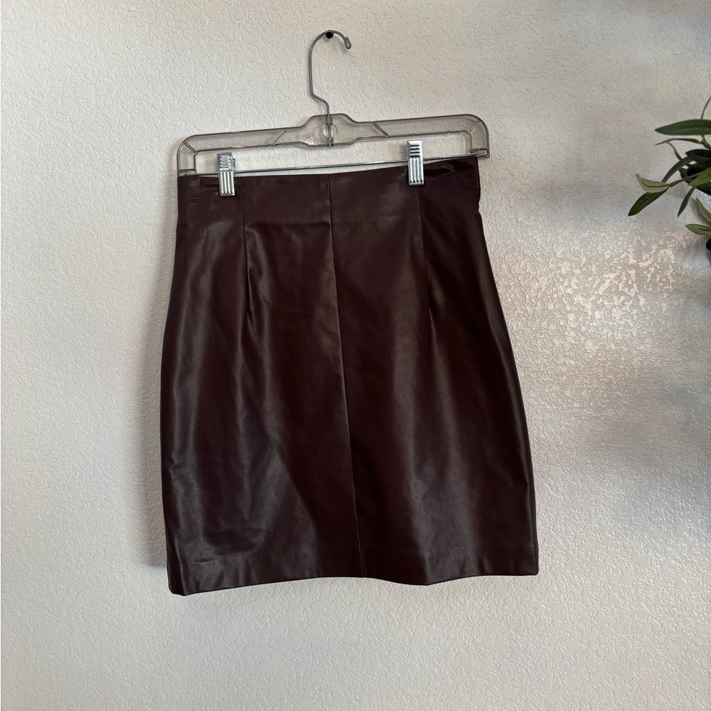H&M Dark Brown Pencil Skirt